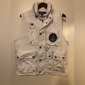 Hooded Multi Pocketed Vest By Ralph Lauren